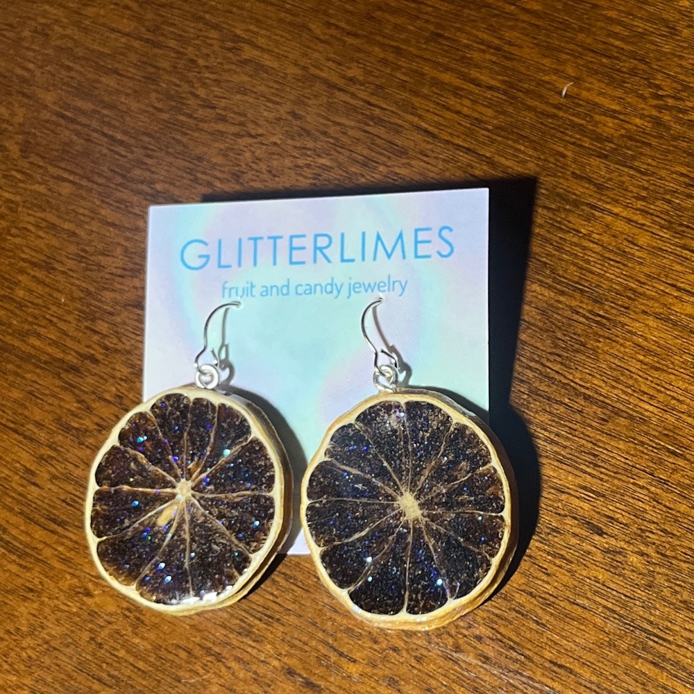 Glitter Limes Earrings - Picture 8 of 9
